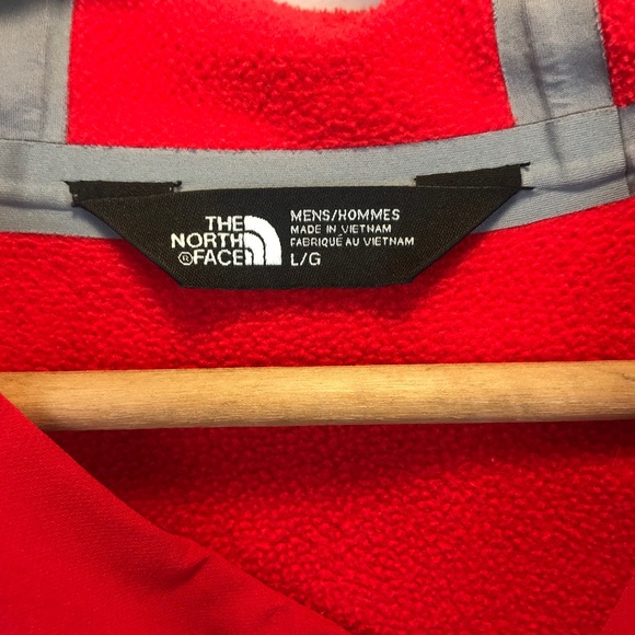 Men's The North Face Team USA Olympic Softshell Pullover Hoodie Jacket Red Navy - Picture 5 of 11